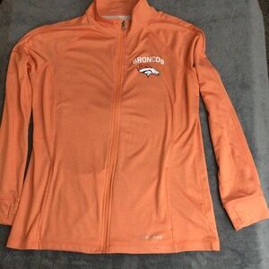 Denver Broncos Majestic Thermabase Women XXL Orange Full Zip Jacket NFL